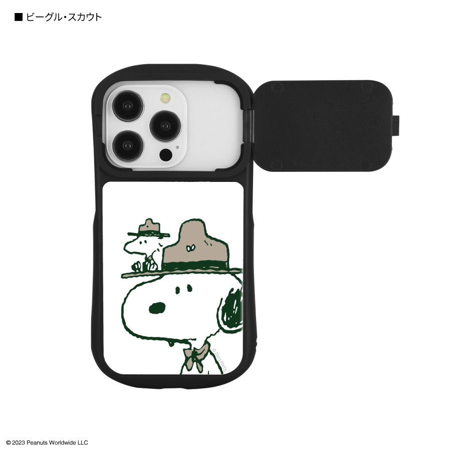 ピーナッツ スヌーピー iPhone14 / 14 Pro / 13 / 13 Pro / 12 / 12 Pro 対応 ハイブリッドガラスケース