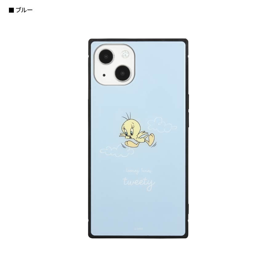 ルーニー・テューンズ iPhone13対応 スクエアガラスケース