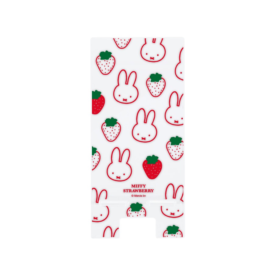 ミッフィー MIFFY STRAWBERRY アクリルスマホスタンド