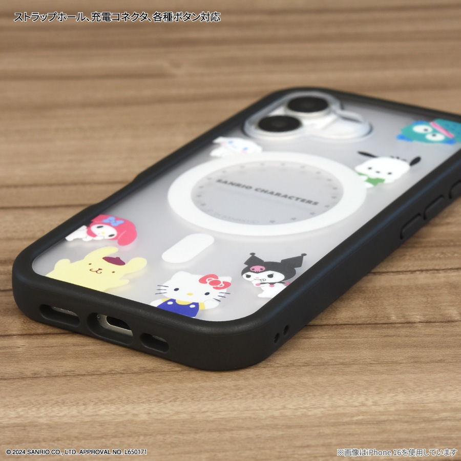 サンリオキャラクターズ iPhone16 Pro MagSafe 対応 プランプフレームケース
