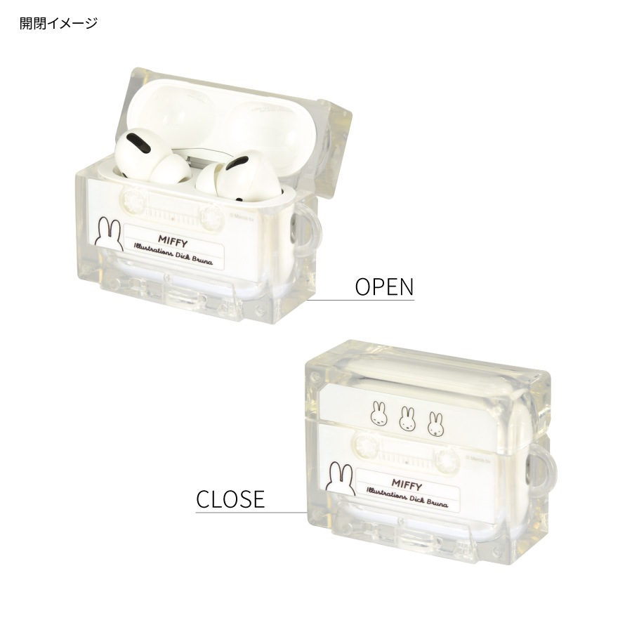 ミッフィー AirPods Pro(第2世代)/AirPods Pro 対応 カセットテープ型
