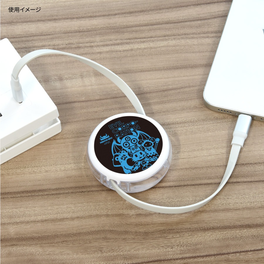 ポンコツクエスト PD60W 対応 USB2.0 リール式 Type-C ケーブル
