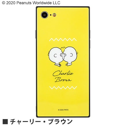 ピーナッツ iPhoneSE(第2世代)/8/7対応 スクエアガラスケース