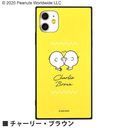 ピーナッツ iPhone11/XR対応スクエアガラスケース | アイテム