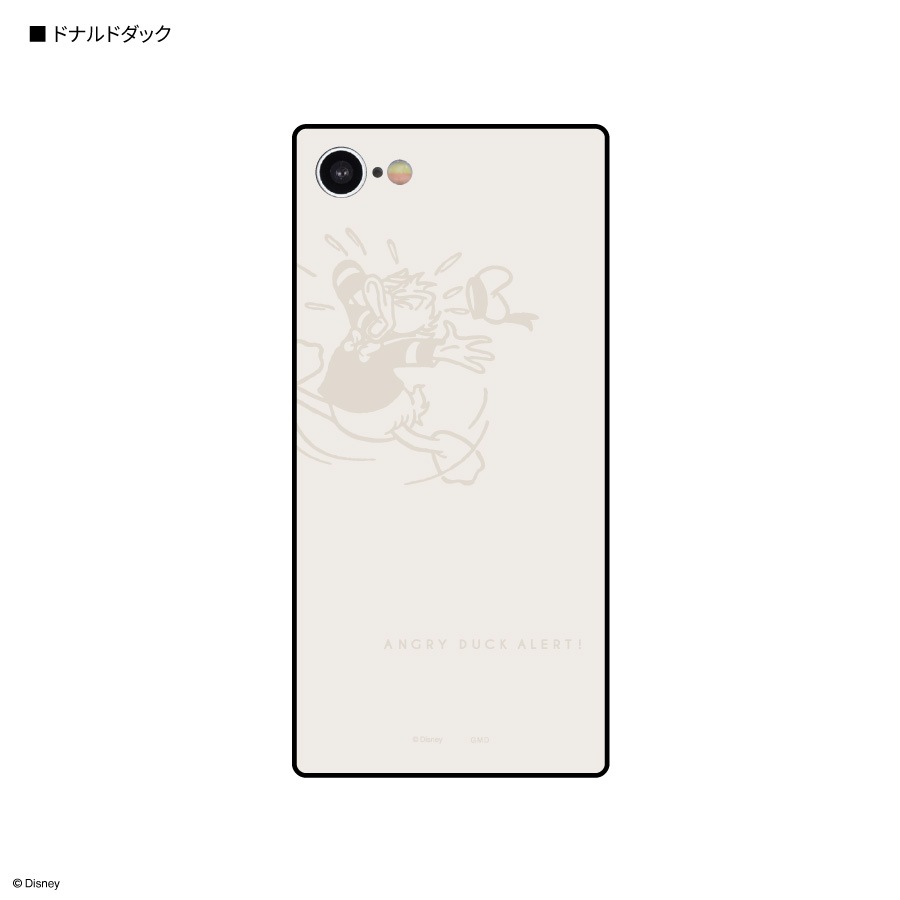 ディズニーキャラクター ／ iPhoneSE(第3世代/第2世代)/8/7対応 スクエアガラスケース