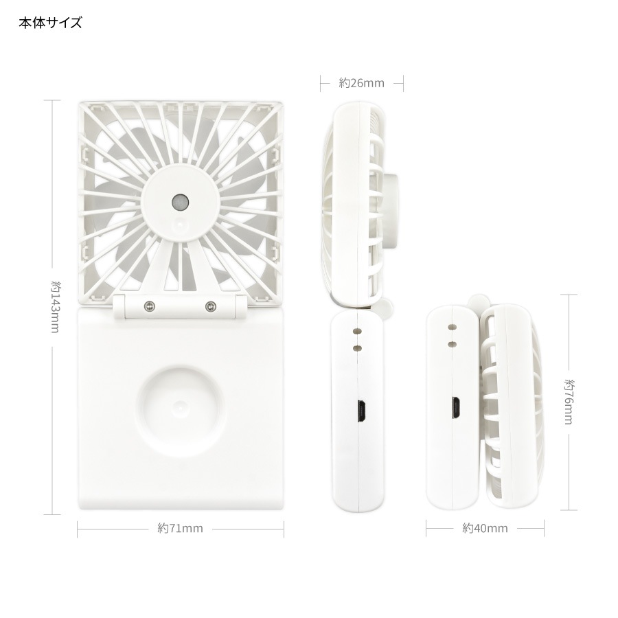 ディズニーキャラクター、ピクサーキャラクター ／ 2つ折りクールファン