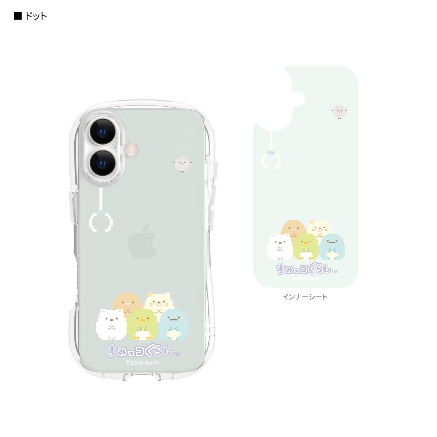 すみっコぐらし iPhone17 対応 クリスタルクリアケース