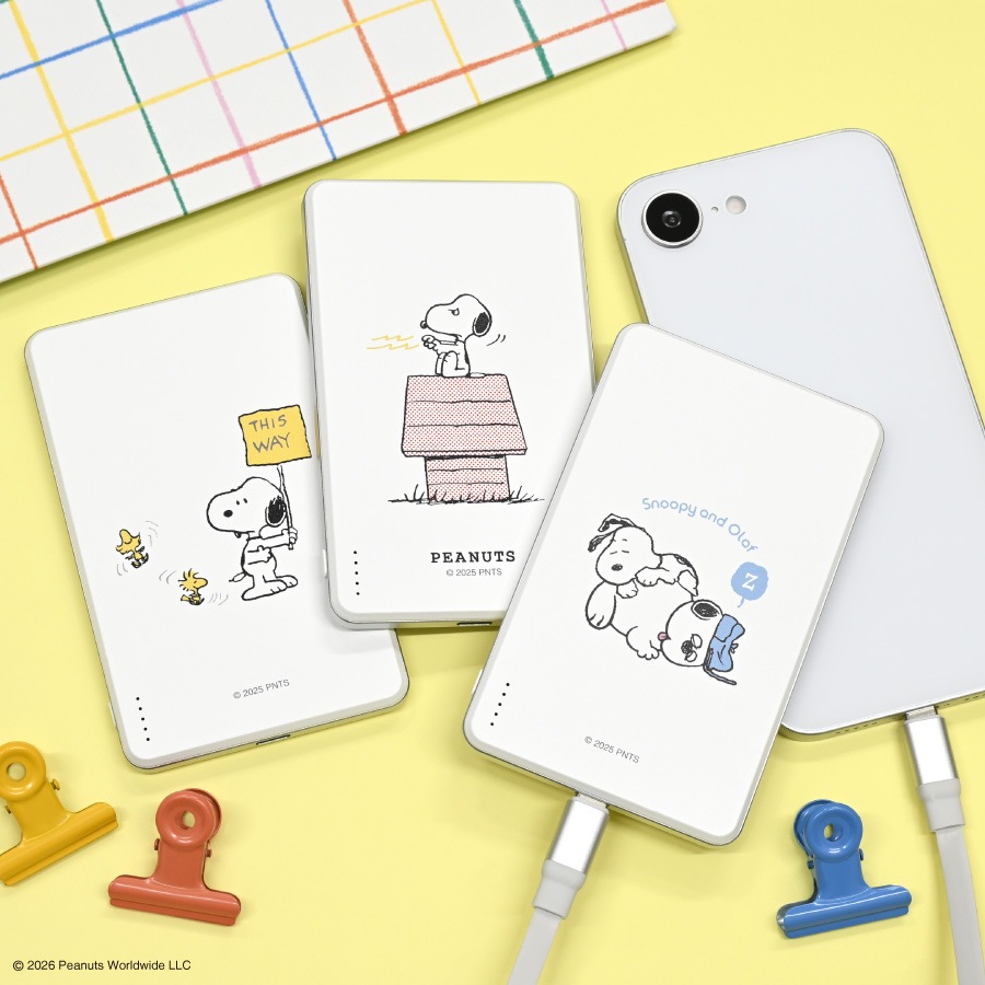 ピーナッツ スヌーピー 準固体リチウムイオン電池 モバイルバッテリー