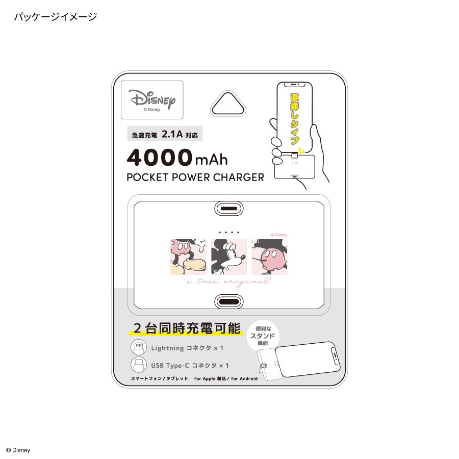 Disney - ディズニー ベイマックス Type-Cコネクト付きリチウムイオン充電器 スマホ用品 モバイルバッテリー Disney ディズニー ベイマックス Type-Cコネクト付きリチウムイオン充電