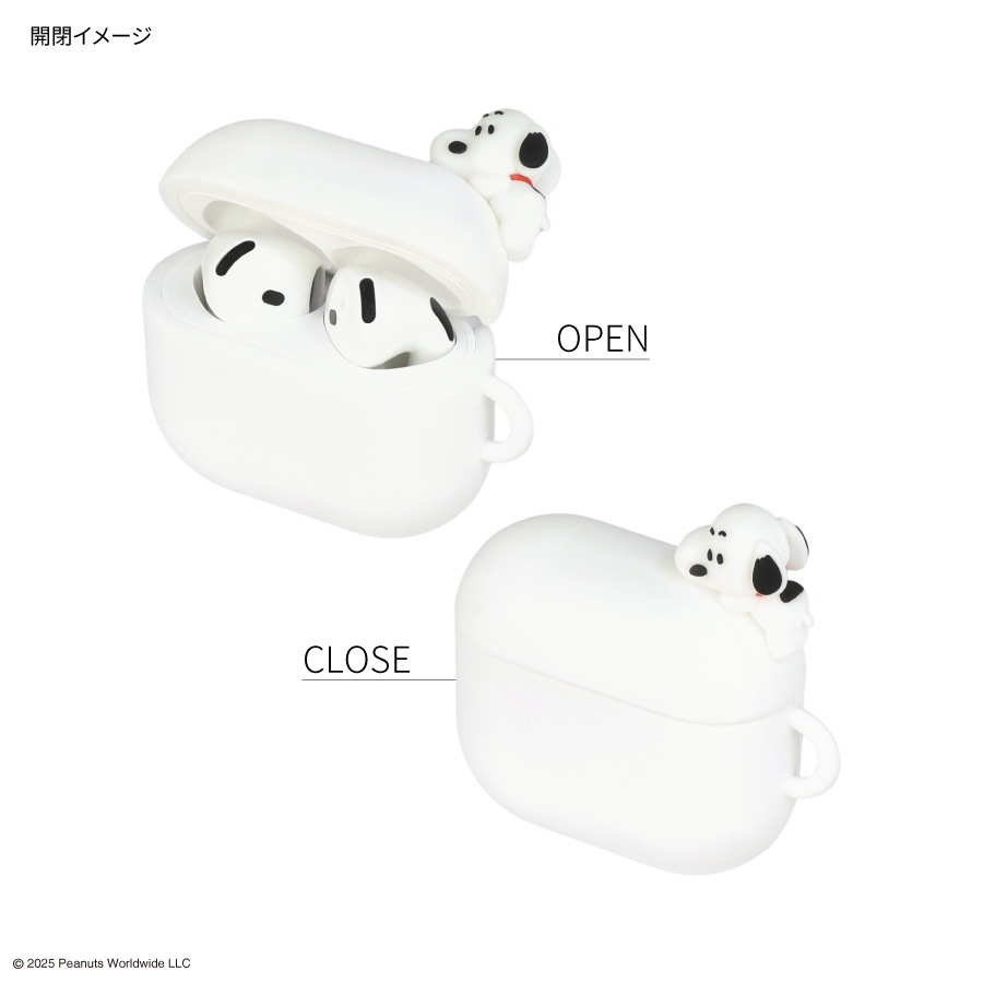 ピーナッツ スヌーピー AirPods 4 対応 シリコンケース | は行