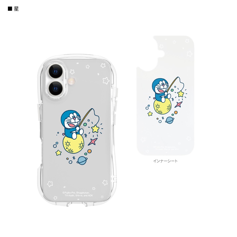 ドラえもん iPhone17 対応 クリスタルクリアケース