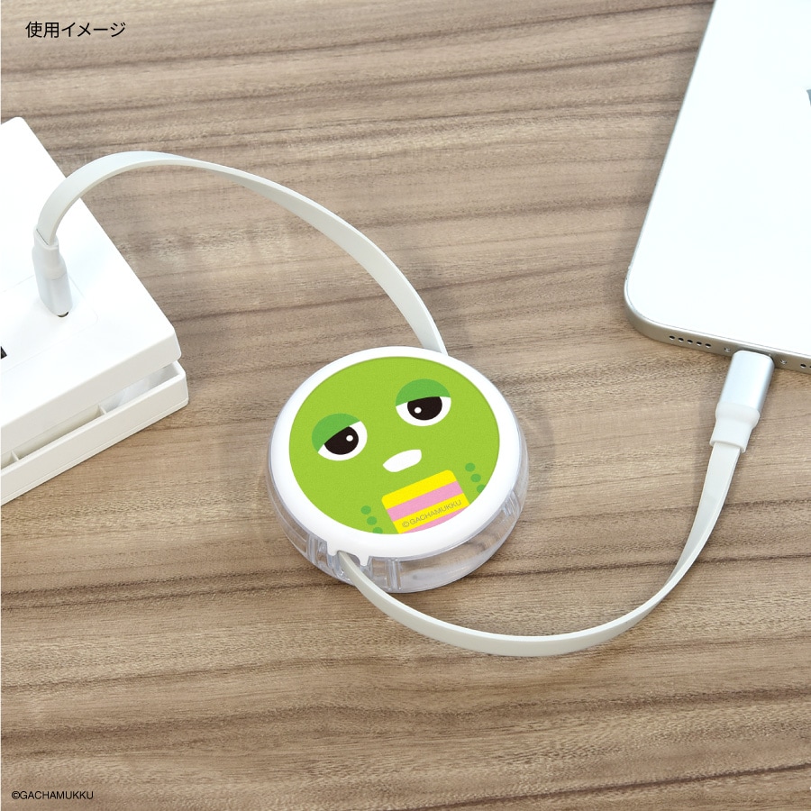 がちゃぴんこ様 リクエスト 6点 まとめ商品 ガチャピン・ムック PD60W 対応 USB2.0 リール式 Type-C ケーブル