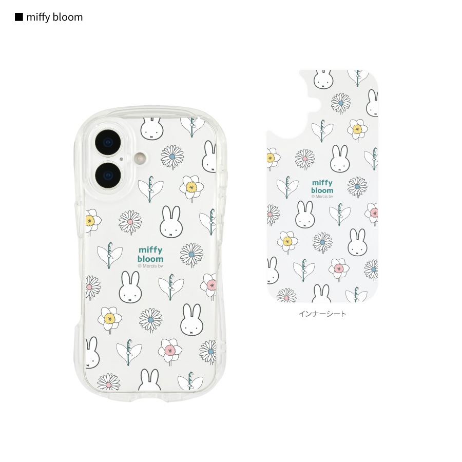 ミッフィー miffy bloom iPhone17 対応 クリスタルクリアケース