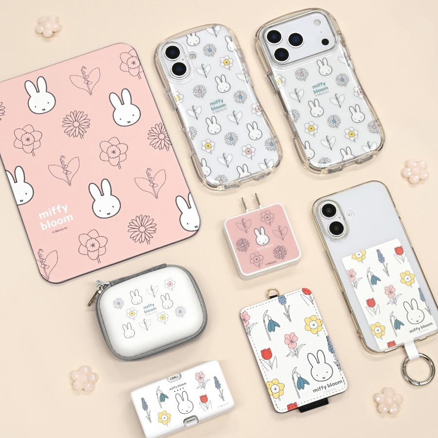 ミッフィー miffy bloom iPhone17 対応 クリスタルクリアケース