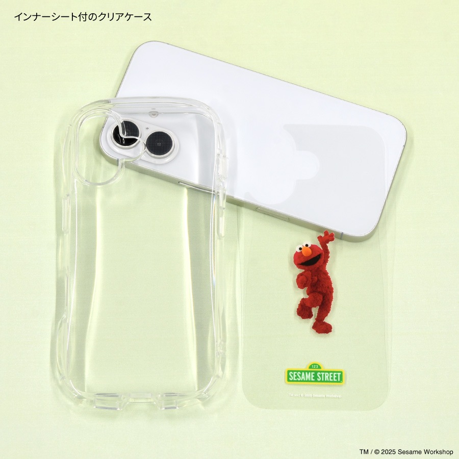 セサミストリート iPhone16 対応 クリスタルクリアケース