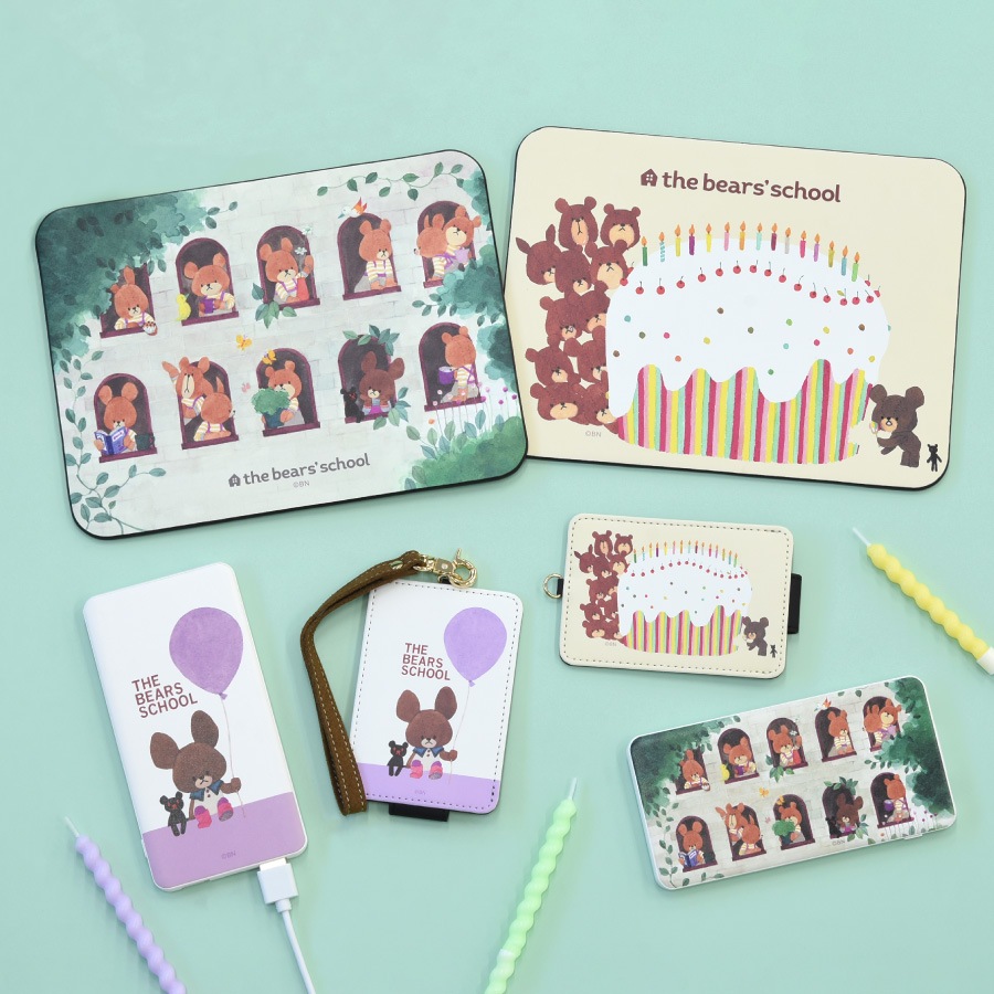 くまのがっこう USB / USB Type-C 4000mAh リチウムイオンポリマー充電器 2.1A