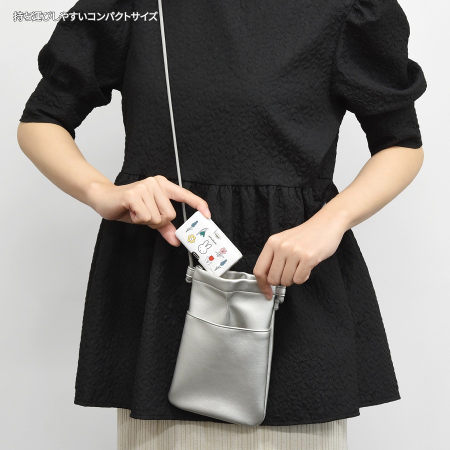 ミッフィー miffy bloom Lightning / Type-C コネクタ付き リチウムイオン充電器 4000mAh