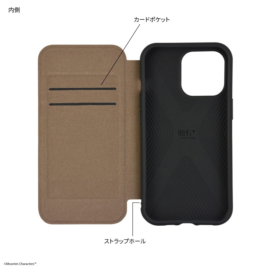 ムーミン　IIIIfit Flip iPhone13 Pro対応ケース