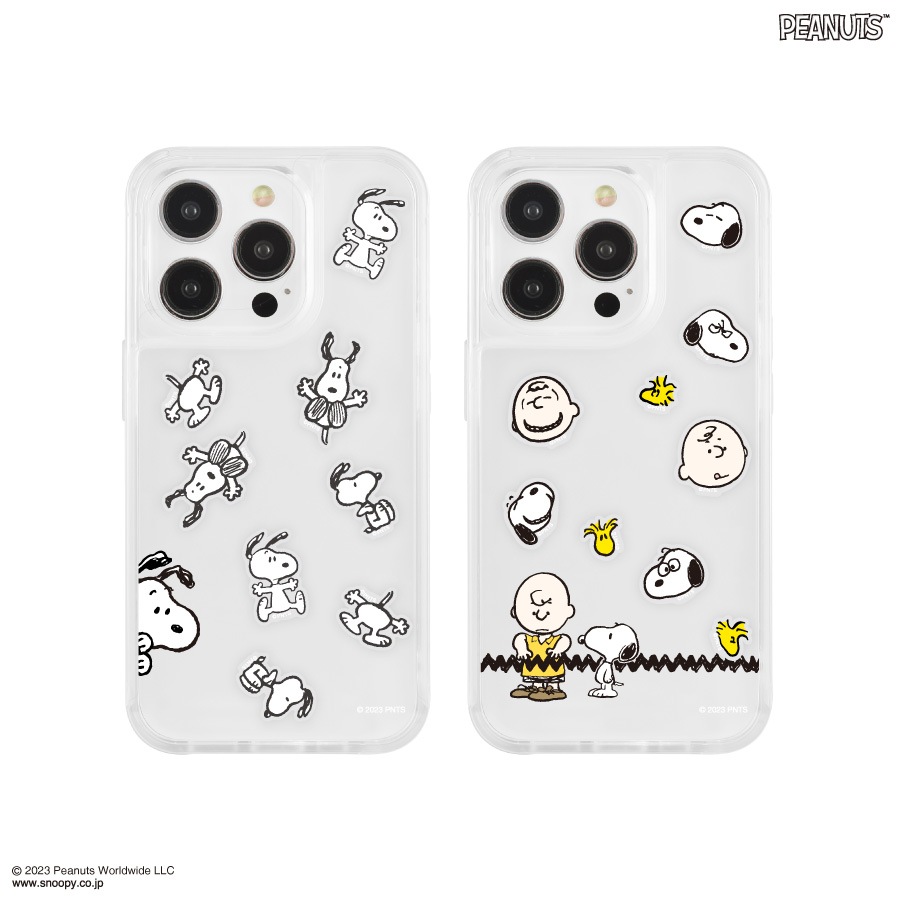 ピーナッツ スヌーピー SHOWCASE+ iPhone15 Pro 対応 ケース (カスタムパーツ付き)