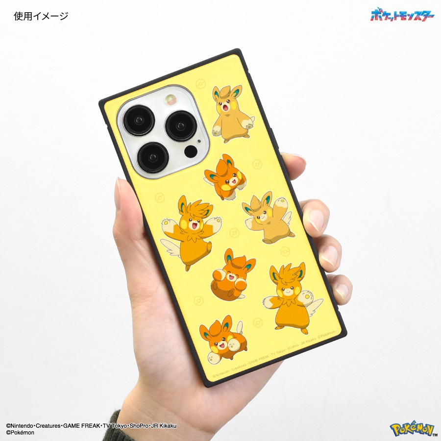 ポケットモンスター iPhone15 Pro 対応 スクエアガラスケース