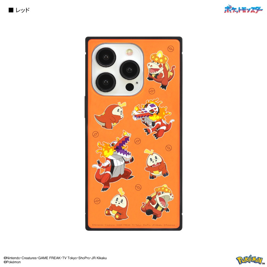 ポケットモンスター iPhone15 Pro 対応 スクエアガラスケース