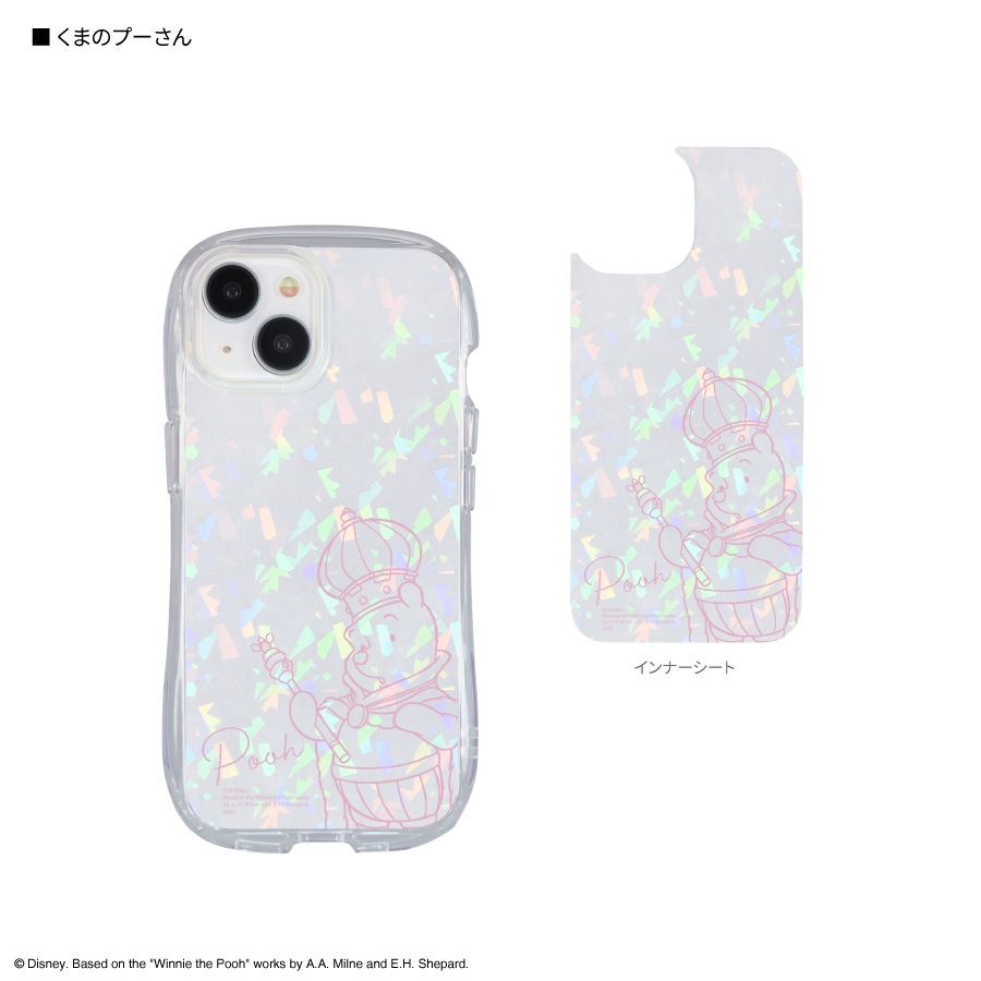 ディズニーキャラクター ／ iPhone 15 / 14 / 13 対応 クリスタルクリアケース