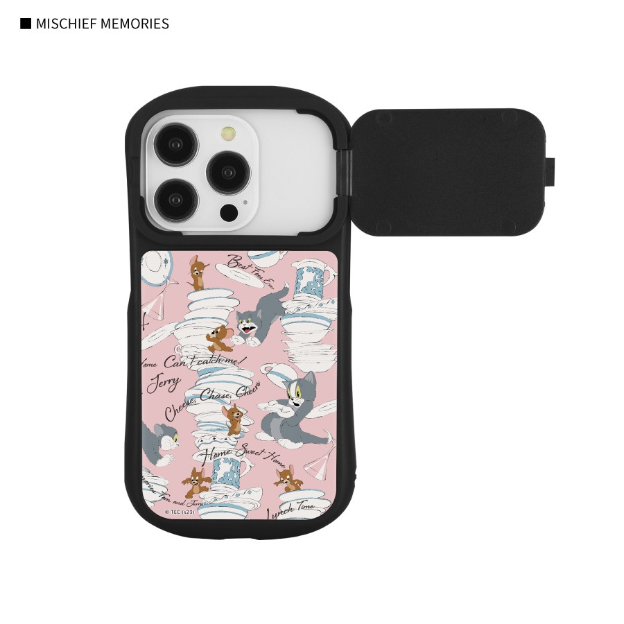 トムとジェリー iPhone14 / 14 Pro / 13 / 13 Pro / 12 / 12 Pro 対応 ハイブリッドガラスケース