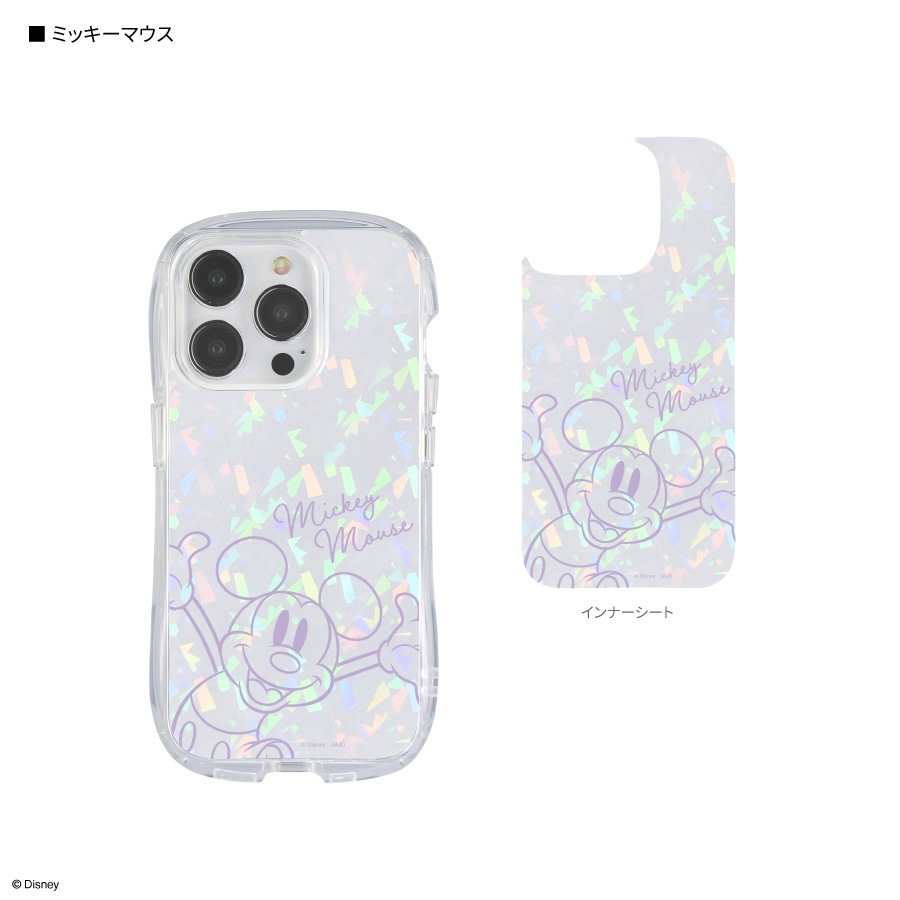 東京ディズニーリゾート iPhone 15 ケース ディズニーキャラクター ／ iPhone 15 Pro 対応 クリスタルクリア