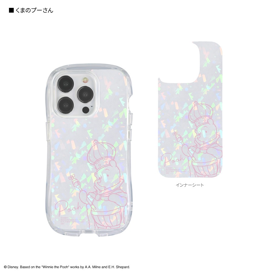 ディズニーキャラクター ／ iPhone 15 Pro 対応 クリスタルクリアケース