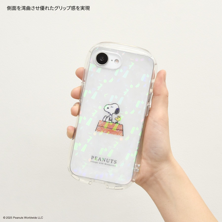 ピーナッツ スヌーピー iPhone16e 対応 クリスタルクリアケース