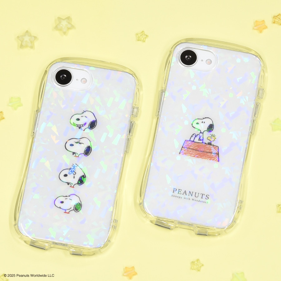 ピーナッツ スヌーピー iPhone16e 対応 クリスタルクリアケース