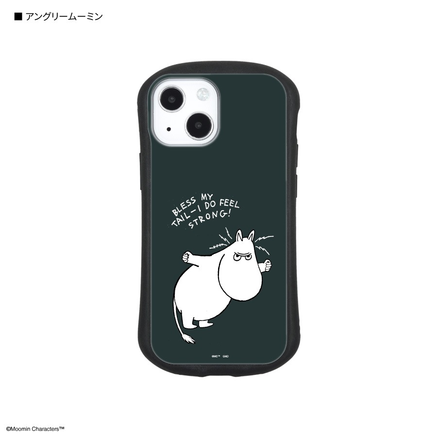 ムーミン　iPhone13対応 ハイブリッドガラスケース