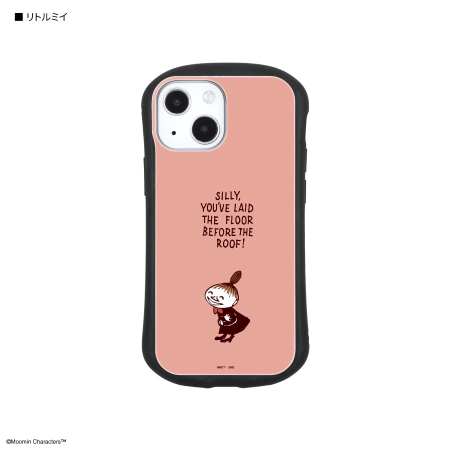 ムーミン　iPhone13対応 ハイブリッドガラスケース