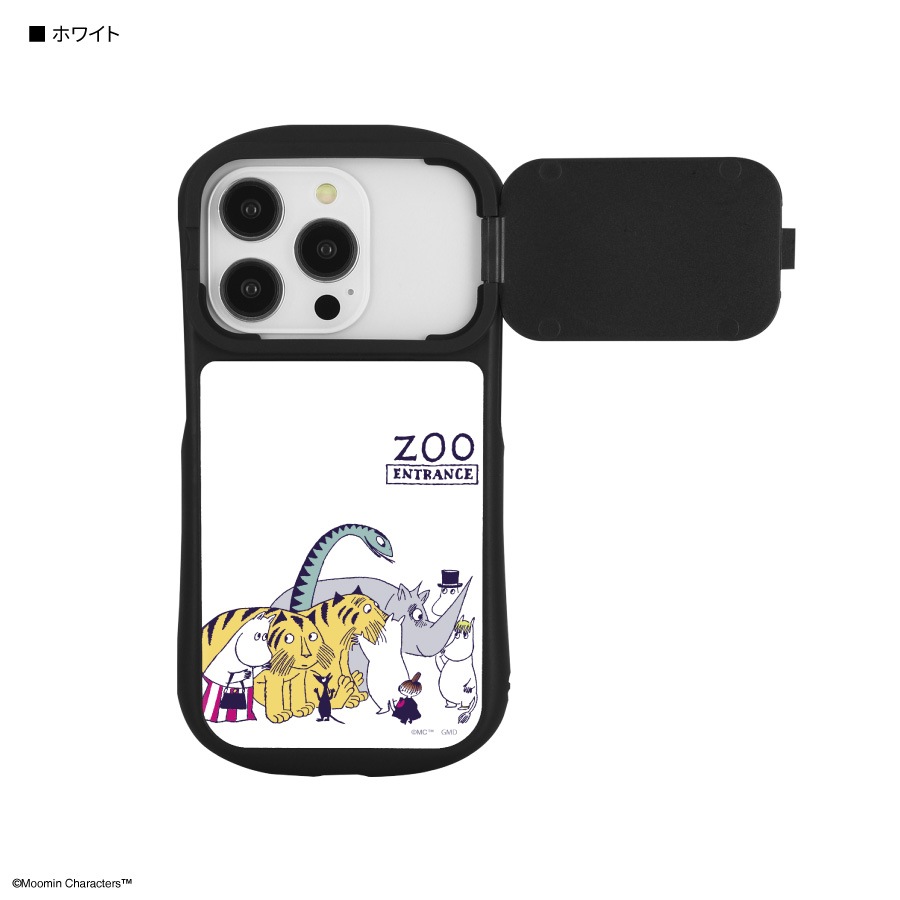 ムーミン iPhone14 / 14 Pro / 13 / 13 Pro / 12 / 12 Pro 対応 ハイブリッドガラスケース