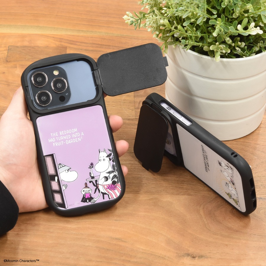 ムーミン iPhone14 / 14 Pro / 13 / 13 Pro / 12 / 12 Pro 対応 ハイブリッドガラスケース