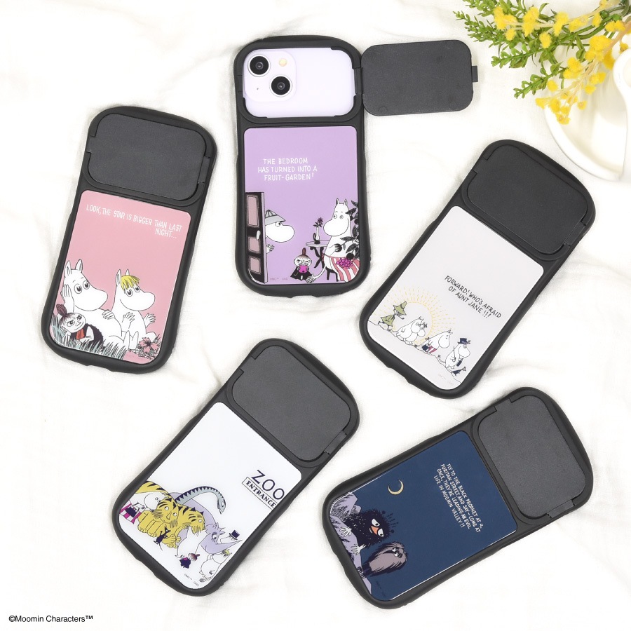 ムーミン iPhone14 / 14 Pro / 13 / 13 Pro / 12 / 12 Pro 対応 ハイブリッドガラスケース