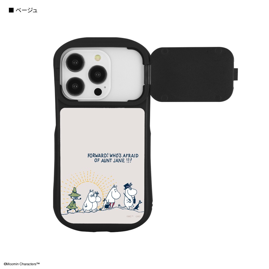 ムーミン iPhone14 / 14 Pro / 13 / 13 Pro / 12 / 12 Pro 対応 ハイブリッドガラスケース