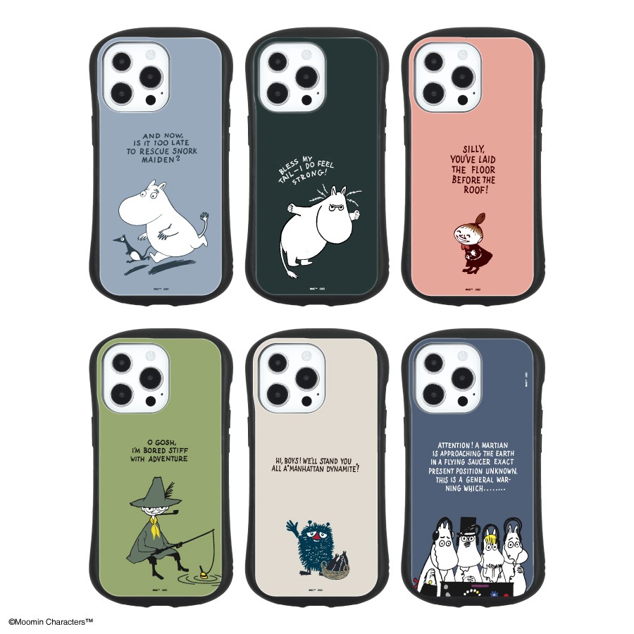 ムーミン　iPhone13 Pro対応 ハイブリッドガラスケース