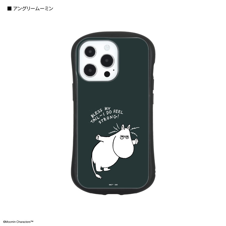 ムーミン　iPhone13 Pro対応 ハイブリッドガラスケース