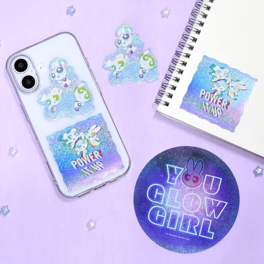 パワーパフガールズ携帯公式サイトのクリアファイルと販促カード パワーパフガールズ携帯公式サイトのクリアファイルと販促カード