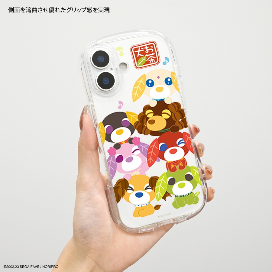 お茶犬 iPhone17 対応 クリスタルクリアケース
