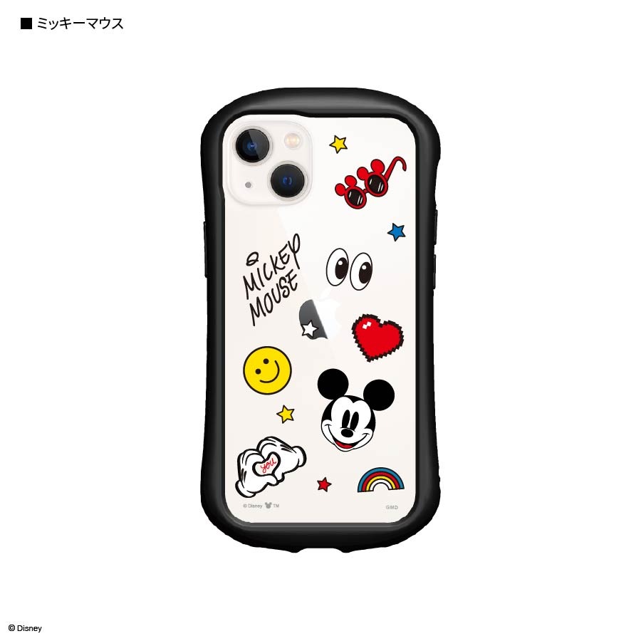 ディズニーキャラクター／iPhone13対応 ハイブリッドクリアケース | た