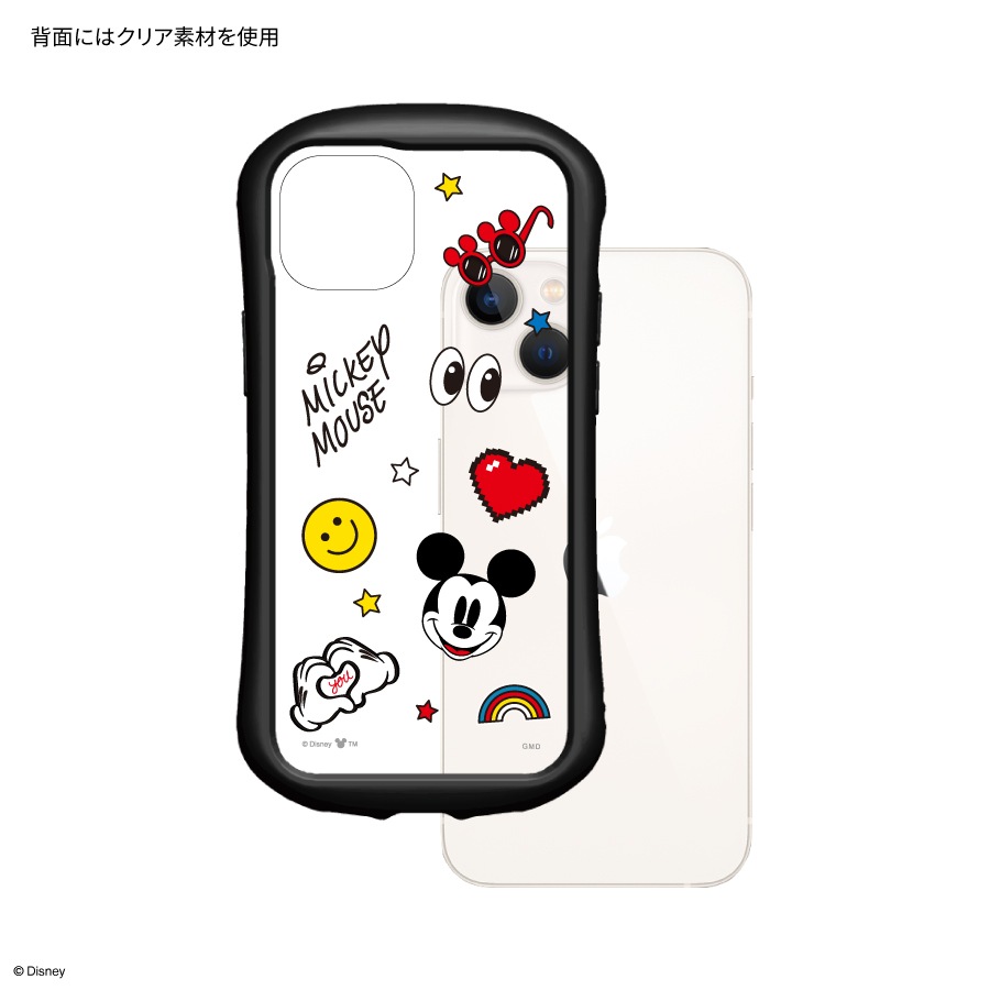 ディズニーキャラクター／iPhone13対応 ハイブリッドクリアケース | た
