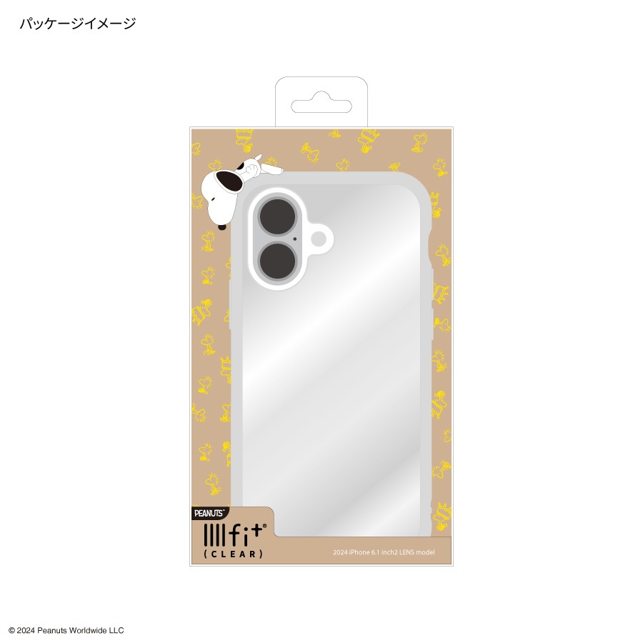 ピーナッツ スヌーピー フレーム IIIIfit Clear iPhone16 対応 ケース