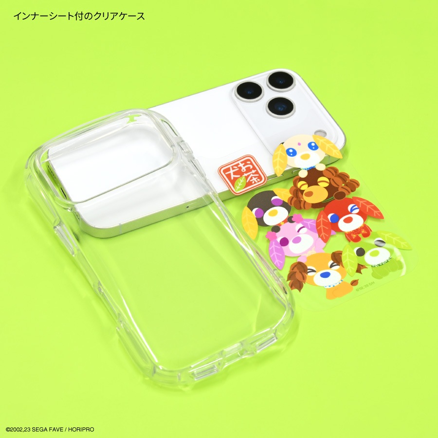 お茶犬 iPhone17 Pro 対応 クリスタルクリアケース