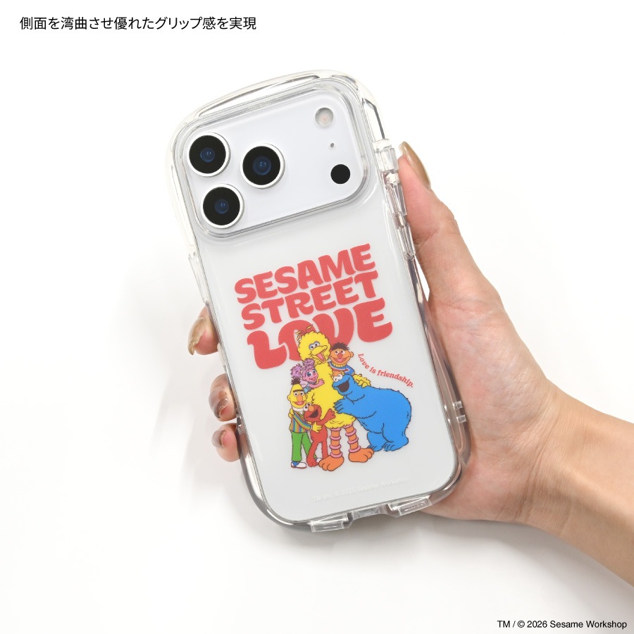 セサミストリート iPhone17 Pro 対応 クリスタルクリアケース | すべて