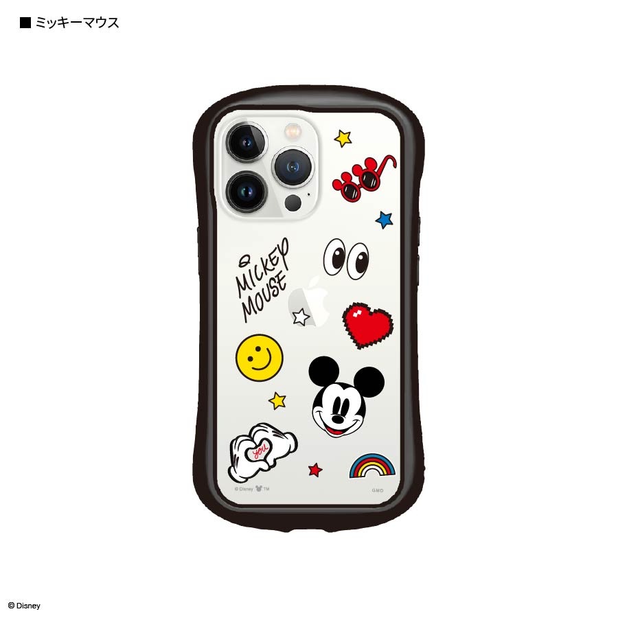 ディズニーキャラクター／iPhone13 Pro対応 ハイブリッドクリアケース