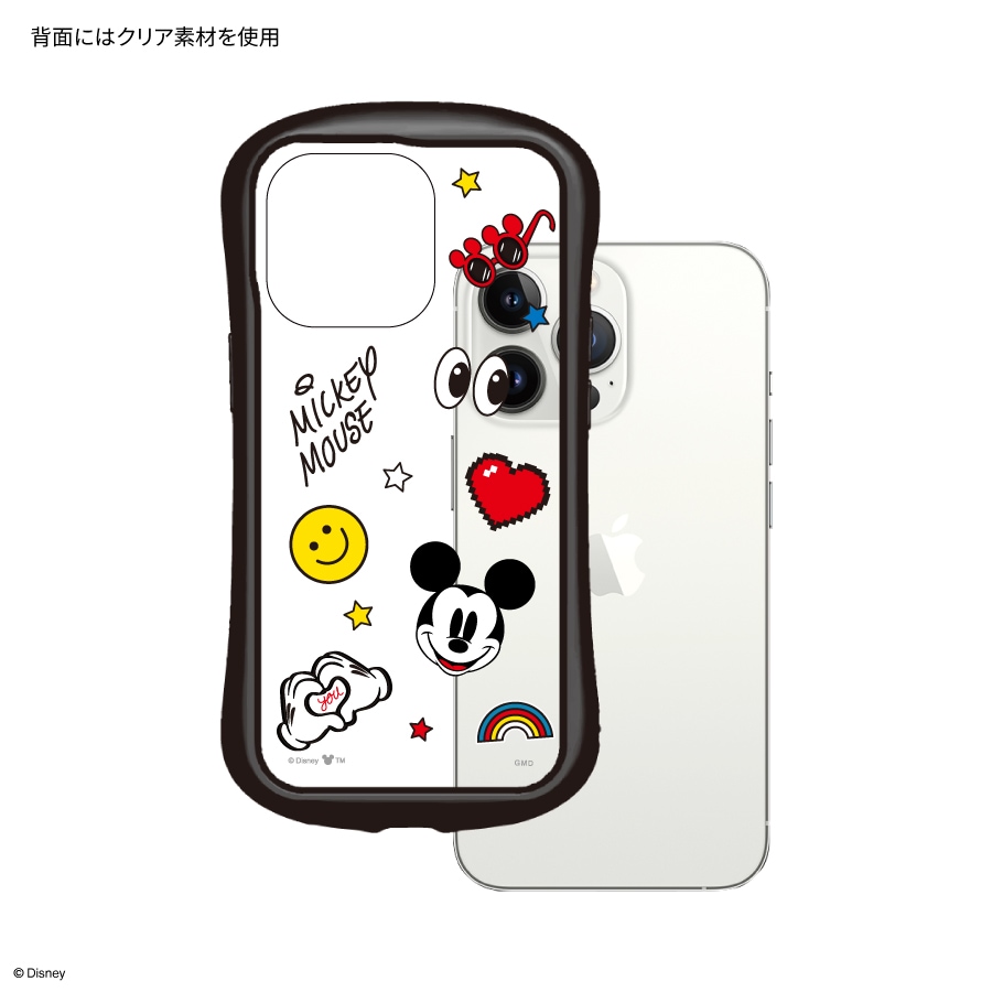 ディズニーキャラクター／iPhone13 Pro対応 ハイブリッドクリアケース