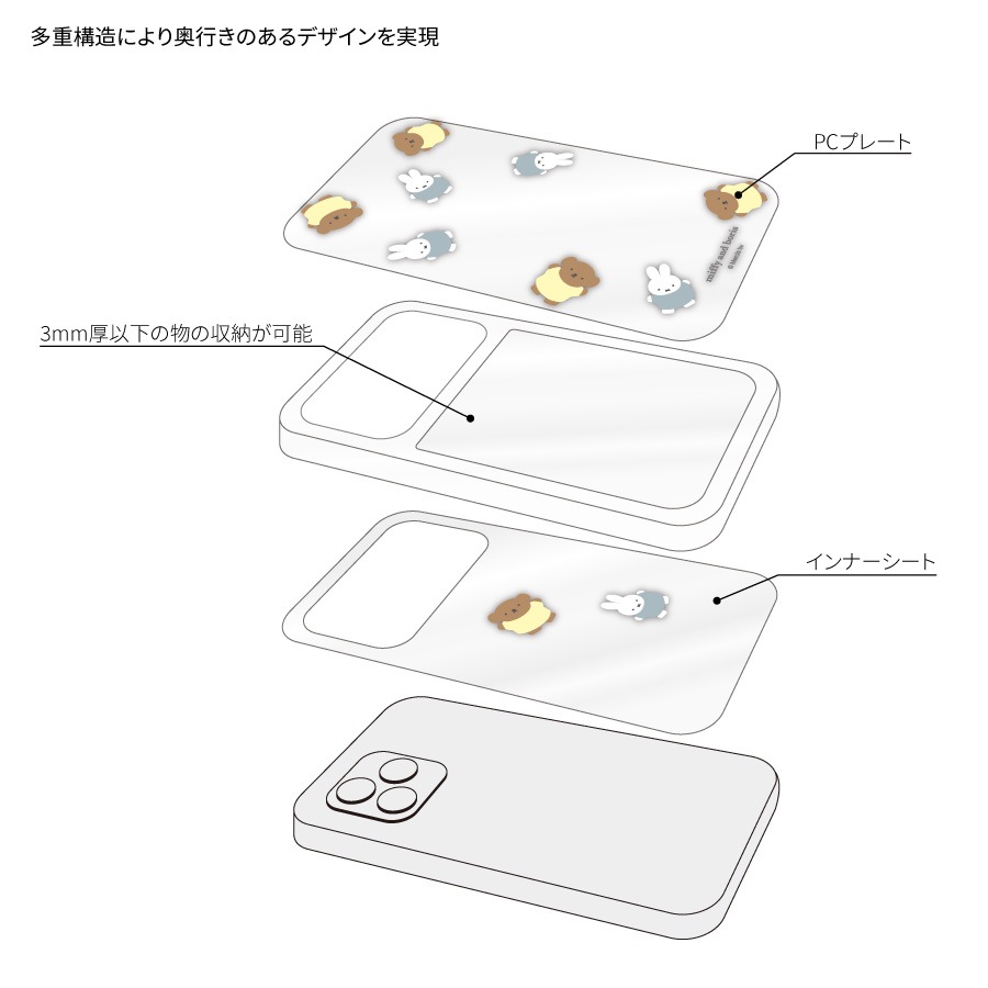 ミッフィー SHOWCASE+ iPhone14 / 14 Pro / 13 / 13 Pro / 12 / 12 Pro 対応 ケース