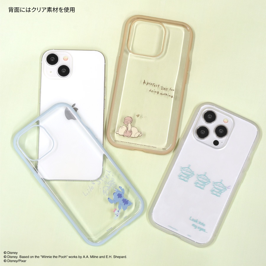 ディズニーキャラクター、ピクサーキャラクター ／ IIIIfit Clear iPhone15 Pro 対応 ケース